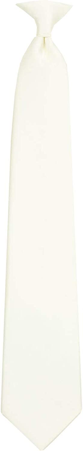 Mens Solid Color Clip On Easy to Remove Clip Necktie Ties - Image 2